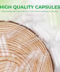 Size 0 Empty Vegan Capsules Kit for DIY Supplements Clear Plant Based Caps on wood