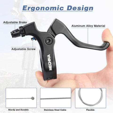 Close-up of U Brake Rear Set For BMX Bike With Aluminum Alloy Right Lever showing ergonomic design and components.