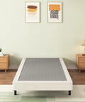 Twin Box Spring Low Profile Heavy Duty Platform Mattress Foundation built tough for firm support in stylish bedroom setting.