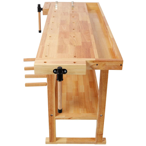 Built Tough 48 Inch Adjustable Standing Desk For Gaming Or Home Office Heavy Lifter 330 Lb Capacity Smooth Lift on side view.