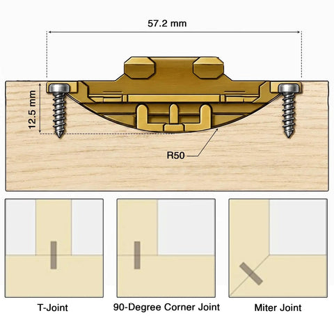 Beefy Heavy Duty Metal Biscuit Connector Set Zinc Die Cast Wood Fasteners For Solid Wood Cabinets Furniture And RTA Builds 20