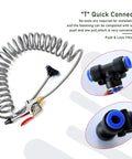 Pro Shop Grade Heavy Duty Air Blow Gun Kit Built Tough With Quarter Inch NPT Lever and swappable nozzles for quick connect installation.