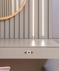 Retro Ceramic Cabinet Knobs With Back Plates, Vintage Porcelain Drawer Pulls For Kitchen Cabinets Wardrobes And Cupboards installed on a dresser