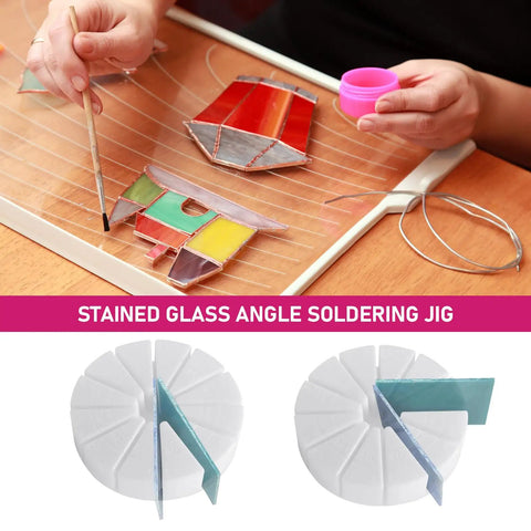 Pro Grade Stained Glass Angle Soldering Jig For 3D Projects And Studio Crews Multi Angle Welding Fixture locks colored glass for precision.