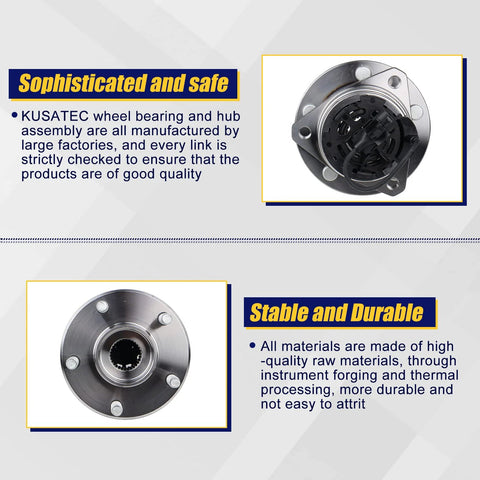 Front Wheel Bearing And Hub Assembly 513214 Fits Chevy Malibu 04-12 Cobalt HHR 08-10 Pontiac G6 05-10 Saturn Aura 07-09 5-Lug With ABS Front Wheel Hub Replacement, showcasing sophisticated and durable components.