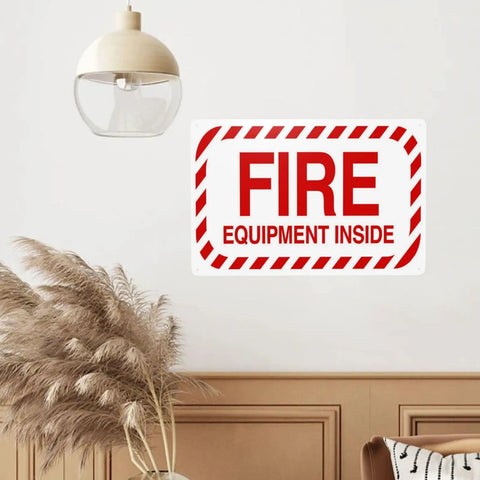 Fire Safety Warning Sign 8 By 12 Inch Aluminum Rustproof Metal Plate For Indoor Outdoor Use Durable Notice Marker