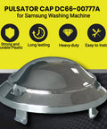Front view of washer pulsator cap replacement DC66-00777A, 2-pack, Samsung-compatible plastic dome with mounting tabs