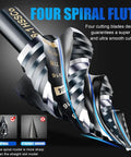 M35 Pro Grade Cobalt Step Drill Bit Set With Four Spiral Flute Nine Sizes From One Eighth To One Inch Three Eighths Inch Shank