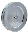 Single Groove V Belt Pulley, Five Inch Outside Diameter, Three Quarter Inch Bore, Carbon Steel, Zinc Plated, Motor Pulley Drive