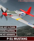 Four Channel Ready To Fly RC Plane For Beginners With Easy Controls And Aerobatic Capabilities P51 Mustang Foam Airplane