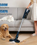 Lightweight Corded Stick Vac With Handheld Conversion For Quick Household Tidy Ups Powered By A Workhorse Motor cleaning pet hair.