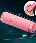 4 Pack Mini LED Flashlights With Straps, Aluminum Pocket Lights That Glow In The Dark, dimensions and black strap visible