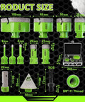 Porcelain Tile Diamond Core Drill Bit Set And Hole Saw Kit, 12 pieces showing various sizes and green finish