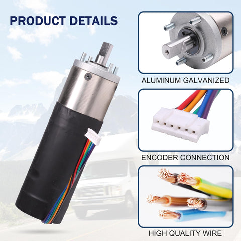 Nirakoka RV In Wall Slide Out Motor 236575 Replacement For Lippert Schwintek In Wall Slide System 12V 300 To 1 High Torque Gear Ratio IG