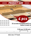 Table Saw Sled Made From Durable UHMW Plastic With Ultra Smooth Glide Pre Drilled Holes And Screws Included Measuring Three Quarters Inch By Three Eighths Inch By Seventeen Inches Ideal For U Tracks Miter Slots Router Tables And Bandsaws Four Bars with screws and dimensions outlined