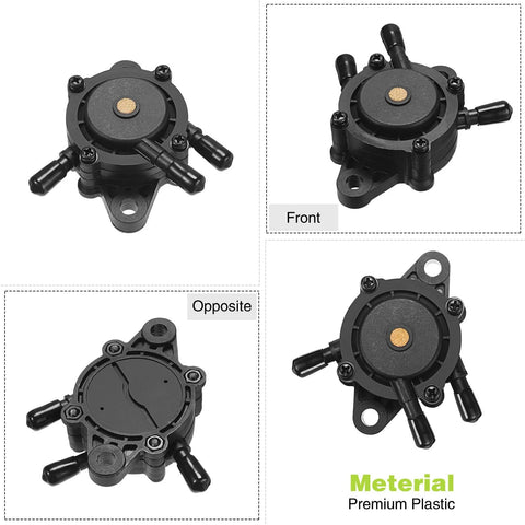 Six Pack Fuel Pumps For Lawn Mower Replacement Compatible With 491922 691034 692313 showing front and back view