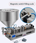 Boss Level Pneumatic Paste Filling Machine Effortlessly Switching Between Button Manual And Steady Auto Cycle, Heavy Duty Stainless Body with magnetic switch for precise filling.