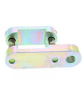 Single Panhard Rod Bar Mount For 2 Inch Square Tube Heavy Duty Zinc Plated Steel Adjustable Suspension Bracket Accepts Three Quarter Inch Bolt Hardware Ideal For Pickups Jeeps And Off Road Builds, angled view