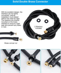 All Metal Shower Hose 90 Inch Stainless Steel Extra Long Replacement No Twist Flexible Bathroom Handheld Shower Hose Extension With Brass Insert And Nut Oil Rubbed Bronze Finish; solid brass connectors and washers.