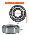 695ZZ Double Rubber Sealed Deep Groove Ball Bearings Pack Of 10 5mm By 13mm By 4mm Chrome Steel Lubricated ISO 9001 2015 Certified Built To Last With Smooth Operation dimensions display
