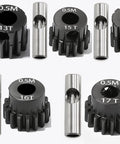0.5Mod Pinion Gear Set 13T To 27T Hardened Steel 3.175mm Bore With 2.3mm Adapter For ARRMA Typhon and Hobbywing Motors RC Cars