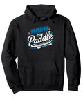 Born To Paddle Open Water Hoodie For Outrigger Canoe Paddlers Ocean Training Gear Black 8.5 Oz Pullover For Sea Lovers