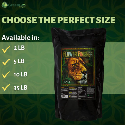 Flower Finisher Organic PK Bloom Booster 1 5 7 Final Weeks Of Flowering For Peak Phosphorus And Potassium Load That Supercharges Resin Rush And Bud Density For Indoor Outdoor Growers 2 Pound Bag, black pouch front