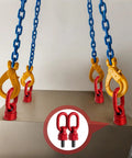 4 Pack M16 31.8 G80 Swivel Eye Bolt Hoist Ring With 360 Degree Rotation 1.5 Ton To 2.5 Ton Capacity 1080 MPa, installed on crane.