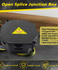 Black Open Splice Junction Box 8 Pack With Cover No Fuss Easy Install Wire Electrical Splice Box Flame Retardant V0 Rated
