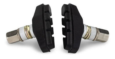 Heavy Duty Bike Brake Pads With Threaded Post For Linear Pull Brakes, Curved Contact Design For Maximum Rim Grip And Smooth Stoppin Power