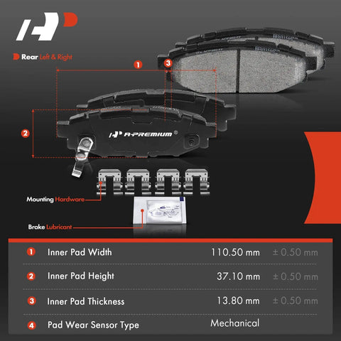 Front And Rear Ceramic Brake Pads Set For Subaru Forester 2009 2013 2.5L Impreza 2008 2011 2013 Legacy Outback 2005 2013 Includes Hardware