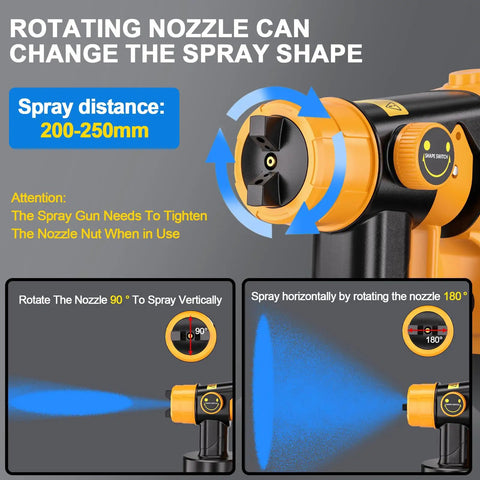Top Shelf Cordless Spray Paint Gun With Four Swappable Tips For Rapid Fence And Chair Refreshes Breezy Hvlp Sprayer nozzle rotation guide.