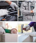 Cotton Work Gloves 12 Pairs For Painters Mechanics Garden Outdoor Jobs Durable White Knit Gloves For Heavy Duty Protection And Comfort Unisex Ideal For Construction Horticulture Warehouse Painting Car Repair Gardening DIY Projects