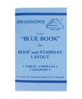 Cover of Swanson's Little Blue Book for roof and stairway layout, featuring tables and diagrams for use with Speed Line squares.