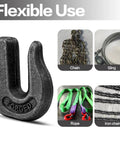 Flexible use display of Six Pack Three Eighths Inch Weld On Grab Hooks Heavy Duty G70 Grade for Chain, Sling, Rope, Iron Chain