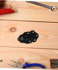 8 Pack Retro Duckbill Toggle Latch Locks For Jewelry Boxes, Toolboxes, And Suitcases on wooden surface with tools