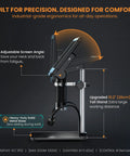 10.1 Inch LCD Soldering Microscope For PCB Repair And Inspection on adjustable stand with metal base