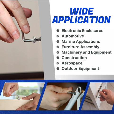 Hand inserting a Hardcore Button Head Socket Cap Screw from a 10 Pack 5/16-24 X 1/2 Inch 18-8 stainless steel for various applications.