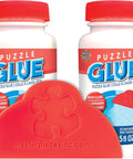 Puzzle Glue With Wide Plastic Spreader Easy To Apply Dries Clear And Quick, Protects Finished Jigsaw Puzzles, Two 5 Oz Bottles