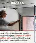 Four Pack Sixteen Inch Garage Door Winding Rods For Torsion Springs With Half Inch High Strength Steel And Grippy Rubber Handle