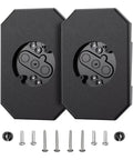 Outdoor Siding Mounting Block With Built In Electrical Box For Light Fixtures, Easy No Fuss Install, Fits Half Inch Lap Siding And Four Inch Vinyl Siding, Black, 2 Pack With NM Cable Connector, Heavy Duty Vinyl Siding Accessory, with screws