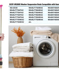 4 Pack DC97-05280S Suspension Rod Washer Damper Kit For WA48H7400 Series Washers with laundry basket and machine