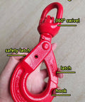 Swivel Lifting Hook With Self Locking Mechanism, 360 Degree Swivel For Hoist And Rigging, Heavy Duty 4410 Lbs Capacity in hand
