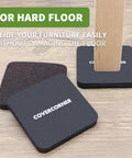 Eight Piece Square Furniture Sliders Pack for Hardwood Floors and Carpet, Three And A Half Inch Brown Moving Pads to Move Heavy Furniture Smoothly Without Scratches, Heavy Duty Furniture Sliders for Sofas Tables Beds And Cabinets on hard floor.