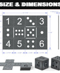 Beginner Welding Practice Kit One Eighth Inch Sheet Metal 11 Gauge 1045 Carbon Steel showing cut-out dice shapes and dimensions.