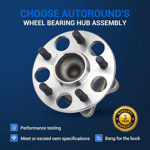 Rear Wheel Bearing And Hub Assembly 512547 Plug And Play Compatible With Toyota Corolla 2020 To 2022 And Prius 2016 To 2022