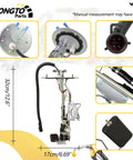 Fuel Pump Module With Sending Unit For Ford F150 F250 1997 To 2003, F150 Heritage 2004 4.2L V6, 4.6L V8, 5.4L V8 Replacement OE XL3Z9H307AA AB BA BB DA DB EA EB P2616S PFS104 showing various angles and measurements