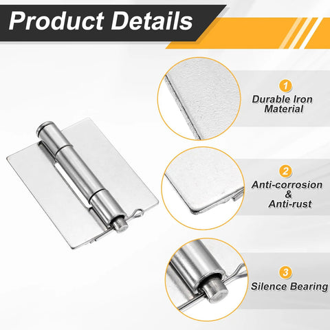 Beefy 3 Pack Heavy Duty Weldable Hinges Weld On Butt Hinge Stainless Steel 3 x 2.28 x 0.07 Inch details