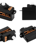 2G Micro Digital Servo Motors Dual Pack for RC Robots Arms Hands Helicopters Fixed Wing Planes Cars and Boats Perfect Arduino Project Component with lightweight shell and plastic gears.