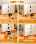 Heavy Duty Furniture Movers And Rolling Dolly Kit Built For Brutally Heavy Loads Smooth Sailing Moving Day Hustle Apartment Friendly Couch Sliders And Appliance Glide Tools usage guide showing each step of furniture lifting and moving.
